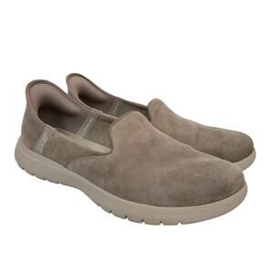 Skechers Slip Ins Hands Free Air Cooled Memory Foam Gray Loafers Sneakers 9.5